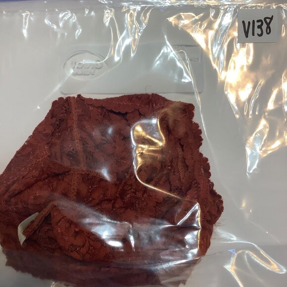 Rust Lace Racerback Bralette By Lovies By MG M/L Nylon & Spandex - Picture 5 of 5